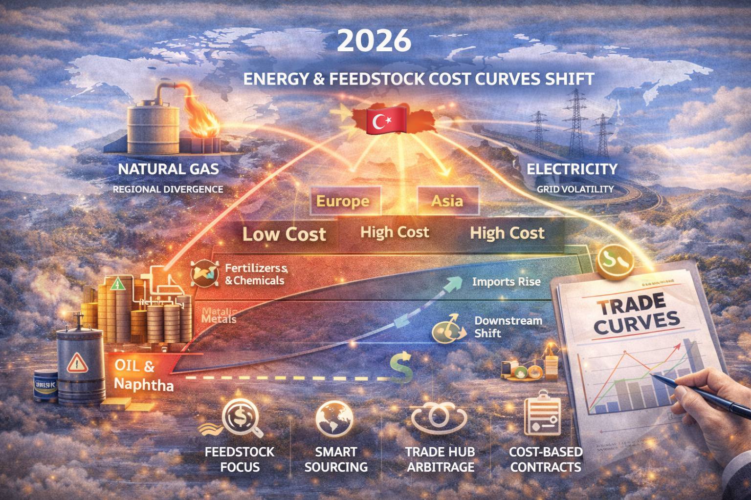 energy feedstock outlook 2026 cost curves gas oil electricity trade